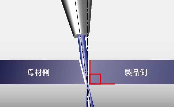 切断面は直角